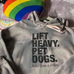 Lift heavy pet dogs crop hoodie